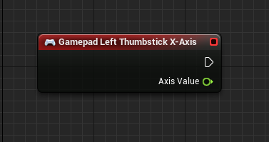 A demonstration of how to get a hardware axis in Blueprints